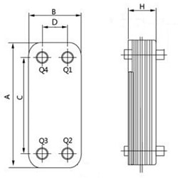 Пластинчатый теплообменник BOWA B3-63
