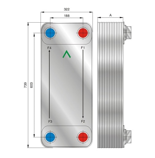 Паяный теплообменник Forwon FHC210
