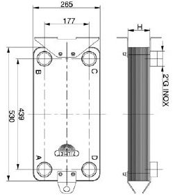 Габаритный чертёж Zilmet ZB 600